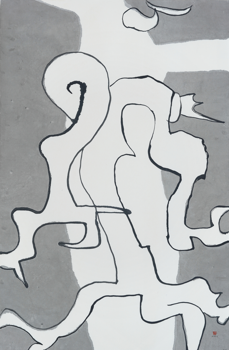 장병언, structure landscape 011, ink_on_paper, painting, 2026